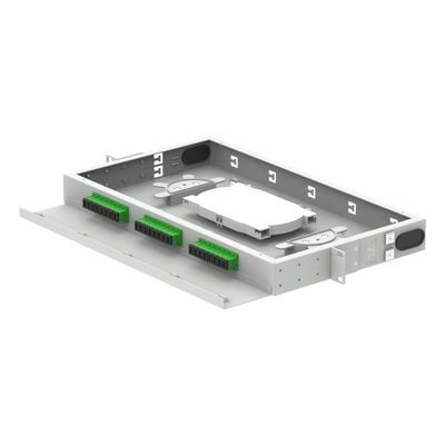 FTTH 96 Core Capacity Patch Panel 19 ιντσών Οπτικό πλαίσιο διανομής με LC