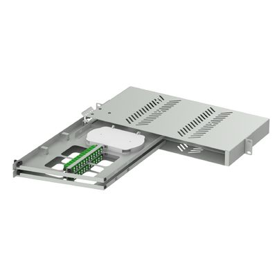 Υπο-Οπτικό Πλακέτο Διανομής 24 θύρες LC APC Swing Type 19 Inch Fiber Optic Patch Panel