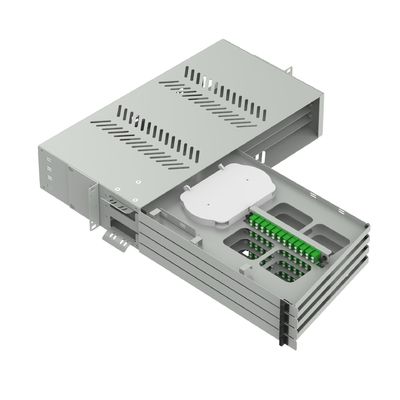 19 ιντσών Data Center Fiber Optic Patch Panel Sub ODF με LC APC Swing Type και 5