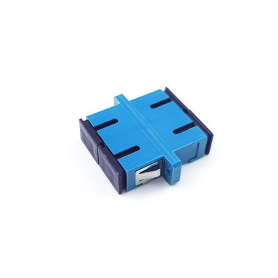 FTTH SC Διορθωτής οπτικών ινών με υλικό UPC Eared Dustproof Duplex Coupler PBT