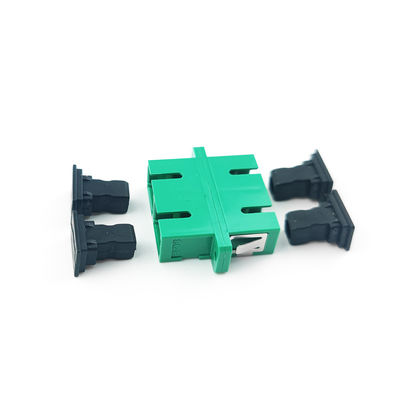 SC APC Dustproof Duplex Coupler με ενεργή σύνδεση πράσινης οπτικής ινώσεως με 2 θύρες