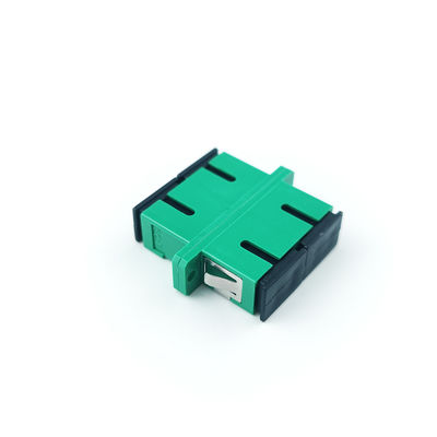 SC APC Dustproof Duplex Coupler με ενεργή σύνδεση πράσινης οπτικής ινώσεως με 2 θύρες