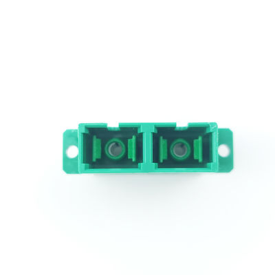 SC APC Dustproof Duplex Coupler με ενεργή σύνδεση πράσινης οπτικής ινώσεως με 2 θύρες