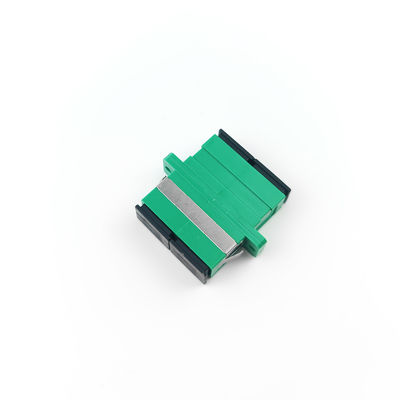SC APC Dustproof Duplex Coupler με ενεργή σύνδεση πράσινης οπτικής ινώσεως με 2 θύρες