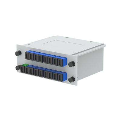 FTTX Φύλλα Οπτικής PLC Χωριστής Εισαγωγής Τύπος 1x2 1x4 1x8 1x16 1x32 1x64 με SC/UPC 5