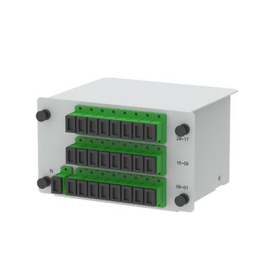 FTTX Φύλλα Οπτικής PLC Χωριστής Εισαγωγής Τύπος 1x2 1x4 1x8 1x16 1x32 1x64 με SC/UPC 5