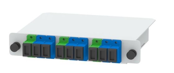 FTTX Φύλλα Οπτικής PLC Χωριστής Εισαγωγής Τύπος 1x2 1x4 1x8 1x16 1x32 1x64 με SC/UPC 5