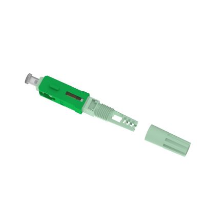 SC APC Fiber Optic Fast Connector για τη συγκρότηση πεδίου δικτύου απώλεια επιστροφής APC≥55dB