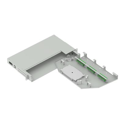 24 πυρήνες LC APC τύπου 19 ιντσών Swing Patch Panel Sub Optic Distribution Frame Καλύτερο γκρι