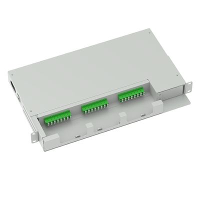 24 πυρήνες LC APC τύπου 19 ιντσών Swing Patch Panel Sub Optic Distribution Frame Καλύτερο γκρι