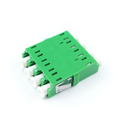 4 θύρες πράσινο LC APC οπτικό προσαρμογέα ινών Earless Square Coupler για FTTH Performance