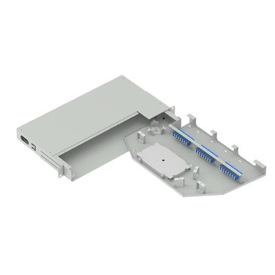 24 πυρήνες Οπτικό εξοπλισμό ινών 19 ιντσών Swing Patch Panel LC UPC Τύπος για FTTX ODN