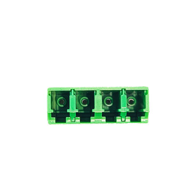 4 θύρες πράσινο LC APC οπτικό προσαρμογέα ινών Earless Square Coupler για FTTH Performance