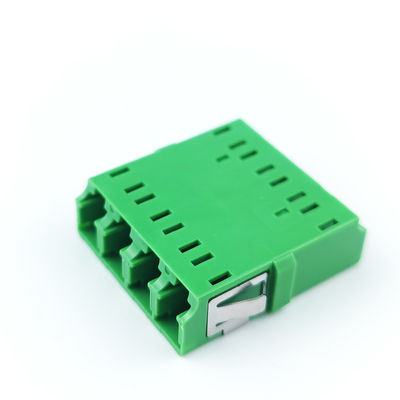 4 θύρες πράσινο LC APC οπτικό προσαρμογέα ινών Earless Square Coupler για FTTH Performance