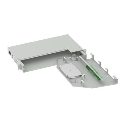 FTTX 19 ιντσών Swing Patch Panel LC APC τύπου 12 πυρήνες Οπτικό εξοπλισμό ινών με 5