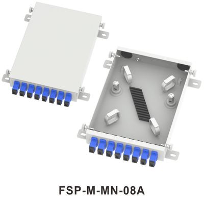 FTTX Δίκτυο ODN Metal Mini Fiber Optic FTTH Τερματικό Κουτί 8 Κεντρική διανομή με συνδέσεις LC και SC