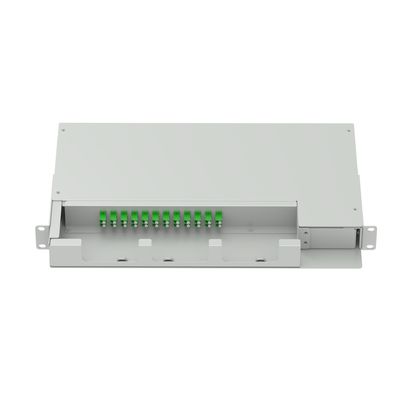 FTTX 19 ιντσών Swing Patch Panel LC APC τύπου 12 πυρήνες Οπτικό εξοπλισμό ινών με 5