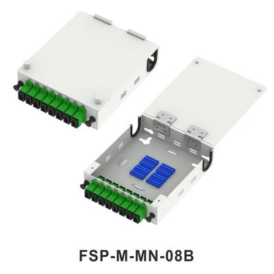 FTTX Δίκτυο ODN Metal Mini Fiber Optic FTTH Τερματικό Κουτί 8 Κεντρική διανομή με συνδέσεις LC και SC