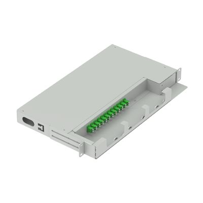 FTTX 19 ιντσών Swing Patch Panel LC APC τύπου 12 πυρήνες Οπτικό εξοπλισμό ινών με 5
