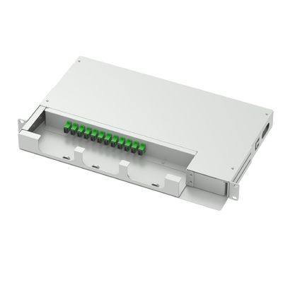12 πυρήνες Swing Patch Panel Οπτικό πλαίσιο διανομής 19 ιντσών SC APC Τύπος Οπτικού εξοπλισμού ινών Αριθ.