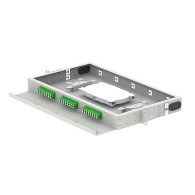 FTTH 96 Core Capacity Patch Panel 19 ιντσών Οπτικό πλαίσιο διανομής με LC