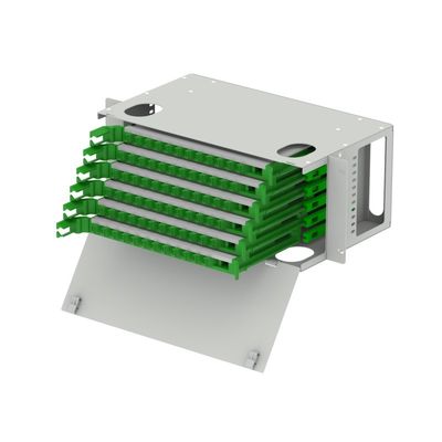 Χάλυβα από ψυχρή έλαση 19 ιντσών Patchpanel εσωτερικό πλατό διανομής οπτικών ινών ODF