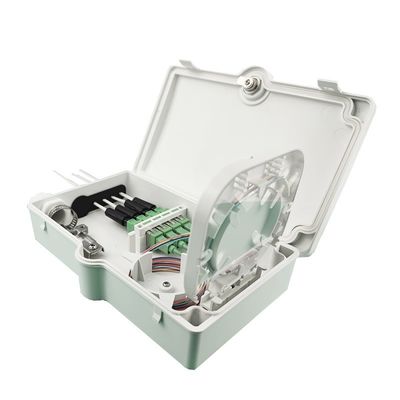 FTTH IP65 εξωτερικό 4 πυρήνες Fiber Optic Termination Box με SC συνδετήρα τοίχος Mount Gray
