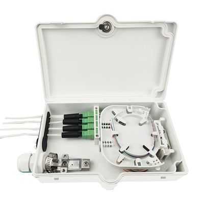 FTTH IP65 εξωτερικό 4 πυρήνες Fiber Optic Termination Box με SC συνδετήρα τοίχος Mount Gray