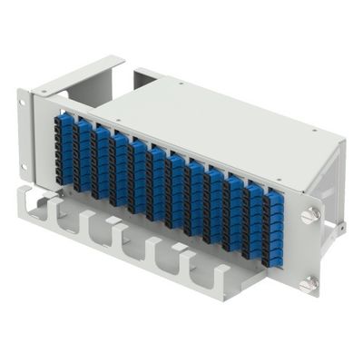 5 Χρόνος Γκρέι 96Cores 19 ιντσών Flip κάτω Fiber Optic Patchpanel για οπτικό εξοπλισμό