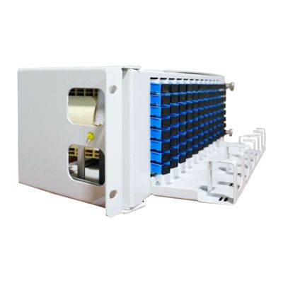 5 Χρόνος Γκρέι 96Cores 19 ιντσών Flip κάτω Fiber Optic Patchpanel για οπτικό εξοπλισμό