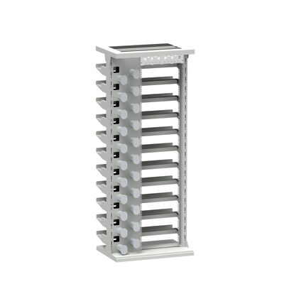 Ανθεκτικό ασημένιο φινίρισμα 47U ODF Rack Cabinet για εσωτερικό δίκτυο FTTH FTTX φορτωμένο