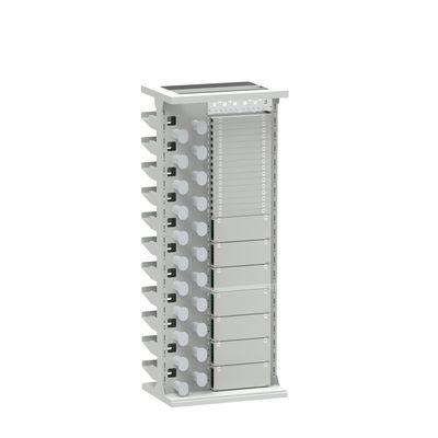 Ανθεκτικό ασημένιο φινίρισμα 47U ODF Rack Cabinet για εσωτερικό δίκτυο FTTH FTTX φορτωμένο