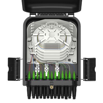 PC ABS 16 πυρήνες FTTH Τερματικό κουτί οπτικών ινών για τοποθέτηση τοίχου και στύλου σε εξωτερικούς χώρους