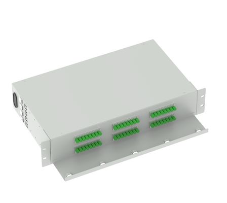 FC APC Οπτικό πλαίσιο διανομής 48 θύρες 19 ιντσών Πίνακας ελαστικών Ιδανικό για FTTX και δίκτυο