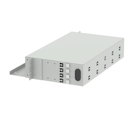 FC APC Οπτικό πλαίσιο διανομής 48 θύρες 19 ιντσών Πίνακας ελαστικών Ιδανικό για FTTX και δίκτυο