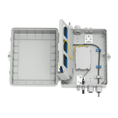 Γκρι 4 λιμάνια Fiber Optic Box Διανομή IP65 Αδιάβροχο για εξωτερικούς σε δίκτυο μοντέλο
