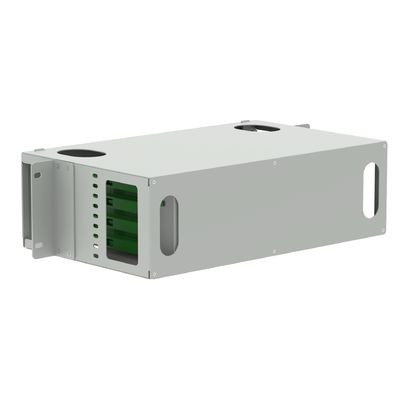 E2K Τύπος 48 θύρες Fiber Optic διανομή patchpanel σε λευκό για εφαρμογές FTTX