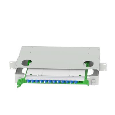 Προσιτό GRAY LC τύπου 12 θύρες Fiber Optic διανομή patchpanel για το κέντρο δεδομένων