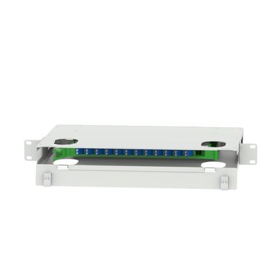 Προσιτό GRAY LC τύπου 12 θύρες Fiber Optic διανομή patchpanel για το κέντρο δεδομένων