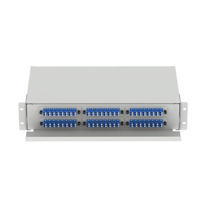 5 LC τύπου 2U 96 Port Patchpanel διανομής οπτικών ινών για σύνδεσμο FTTX τύπου LC