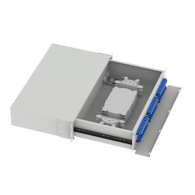 5 LC τύπου 2U 96 Port Patchpanel διανομής οπτικών ινών για σύνδεσμο FTTX τύπου LC