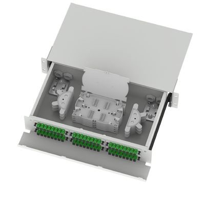 Μαύρο 48-Port SC Type 2U Fiber Distribution Patchpanel για εφαρμογές κέντρων δεδομένων