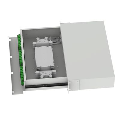 Μαύρο 48-Port SC Type 2U Fiber Distribution Patchpanel για εφαρμογές κέντρων δεδομένων