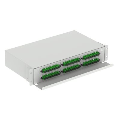 Μαύρο 48-Port SC Type 2U Fiber Distribution Patchpanel για εφαρμογές κέντρων δεδομένων
