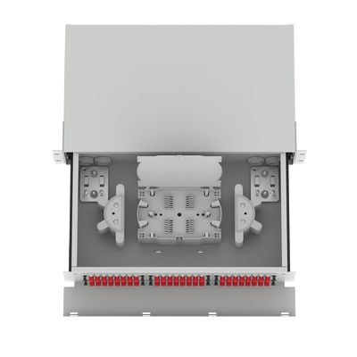 Κέντρο δεδομένων Οπτική διανομή ινών Patchpanel 48 θύρες Εξοπλισμός με 5 περίοδος