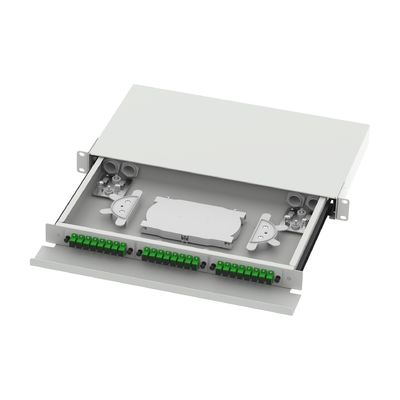 Τύπος SC 1U 24 Port Patchpanel διανομής οπτικών ινών για FTTX