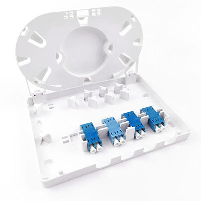 150*110*30mm FTTH Δίκτυο εσωτερικού 4 πυρήνες LC UPC πλαστικό οπτικό ινώδες πίνακα πίνακα υποδομής